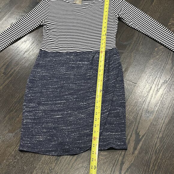 Anthropologie Dolan Dress Women’s Small Blue Mixed Stripe Wrap Left Coast - Picture 8 of 9